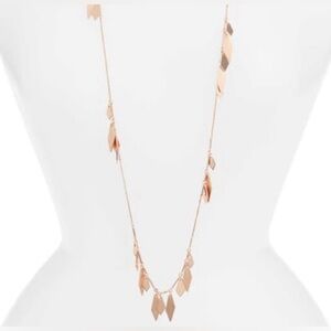 Kendra Scott Blaine Long Necklace Rose Gold